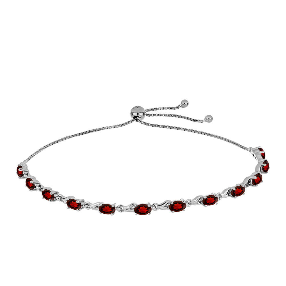Pulsera de Plata con Granate Barton