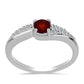 Anillo de Plata con Rubí de Madagascar y Topacio Blanco