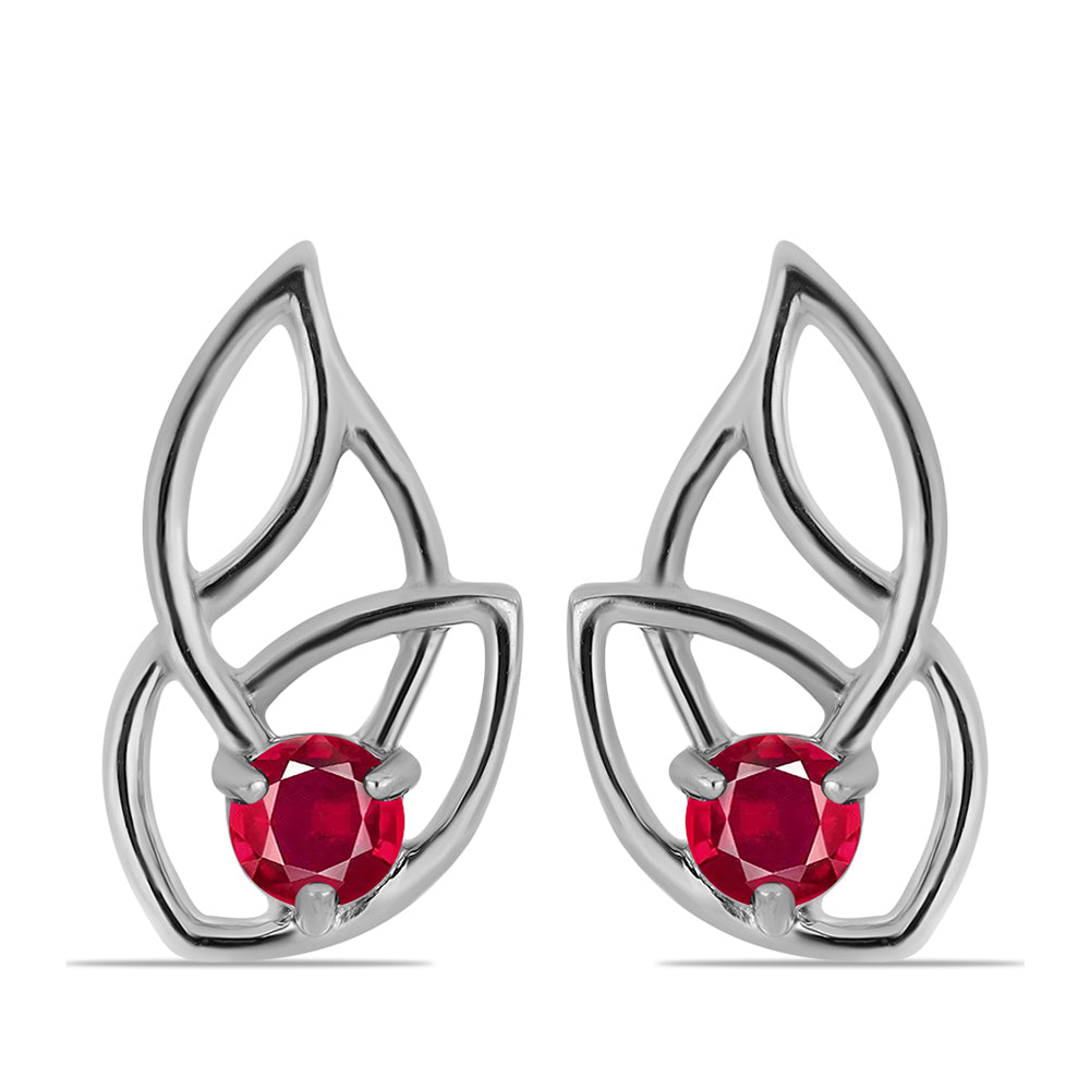Pendientes de Plata con Rubí de Madagascar 1 