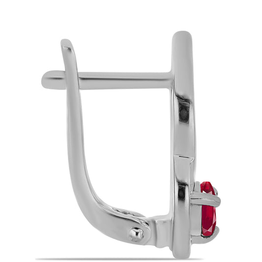 Pendientes de Plata con Rubí de Madagascar