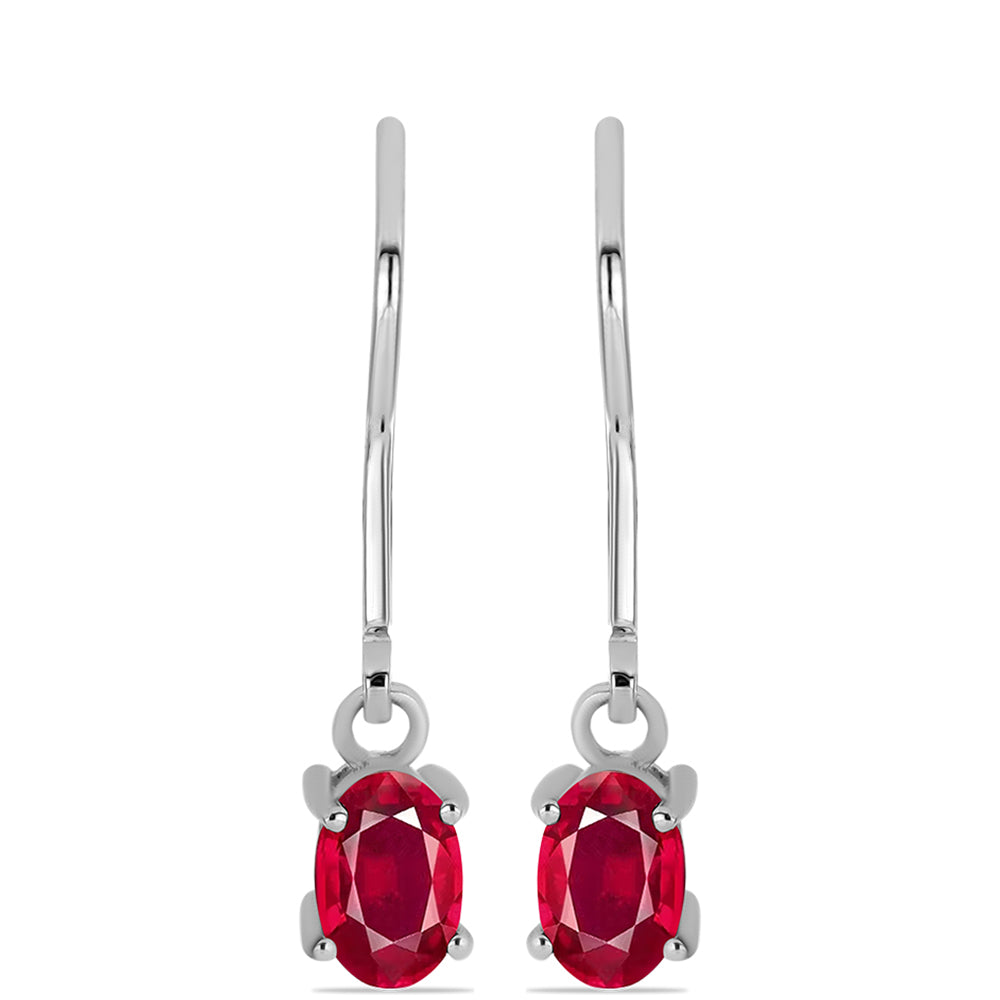 Pendientes de Plata con Rubí de Madagascar