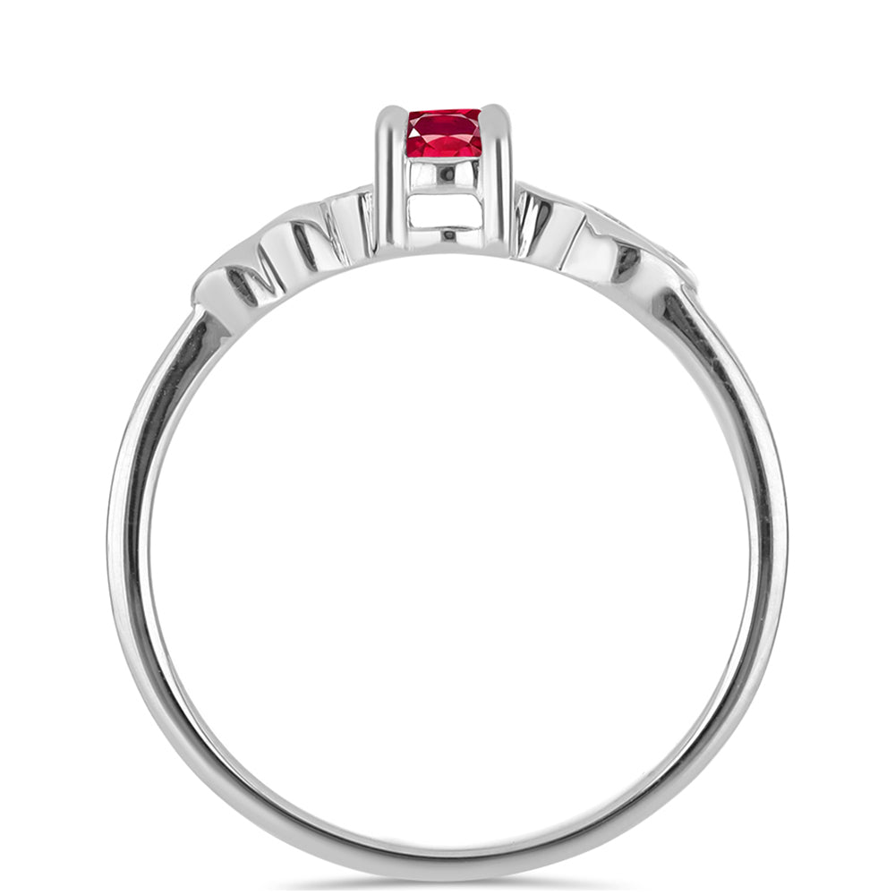 Anillo de Plata con Rubí de Madagascar