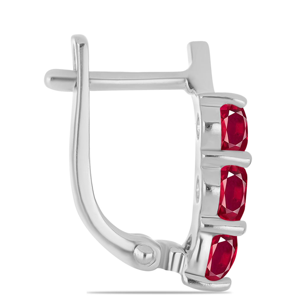 Pendientes de Plata con Rubí de Madagascar 2 