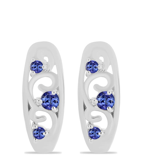 Pendientes de Plata con Tanzanita