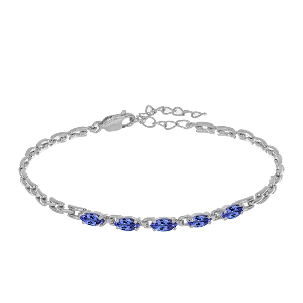 Pulsera de Plata con Tanzanita