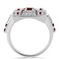 Anillo de Plata con Granate Barton y Zircón Blanco