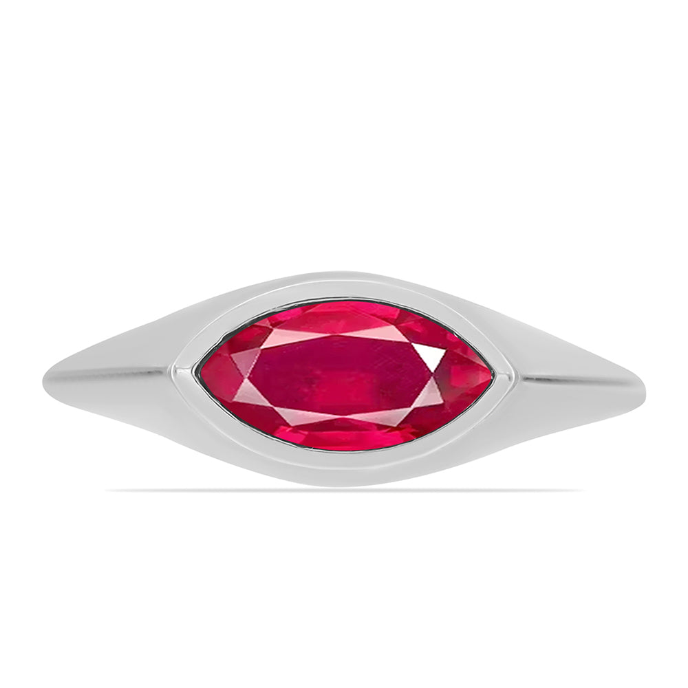 Anillo de Plata con Rubí de Madagascar
