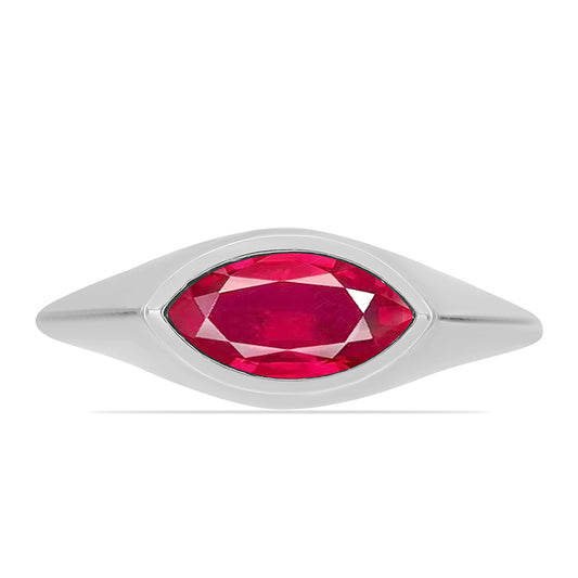 Anillo de Plata con Rubí de Madagascar