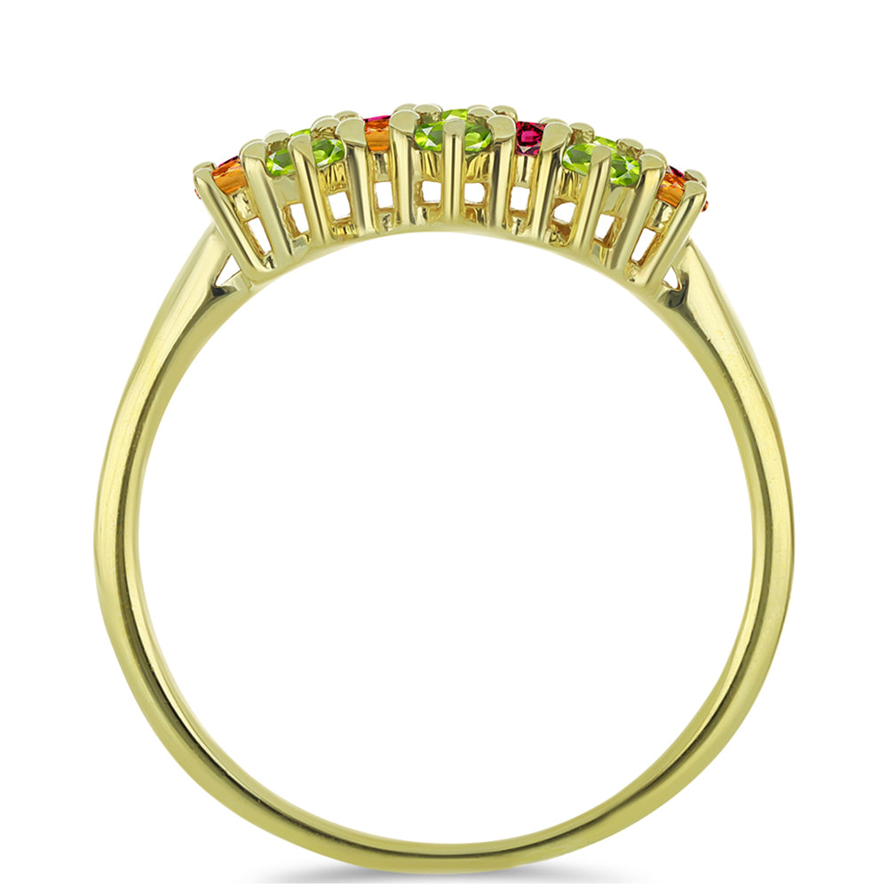 Anillo de Plata Bañada en Oro con Chakra Turmalina 2 