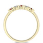 Anillo de Plata Bañada en Oro con Diamante Rojo y Diamante blanco