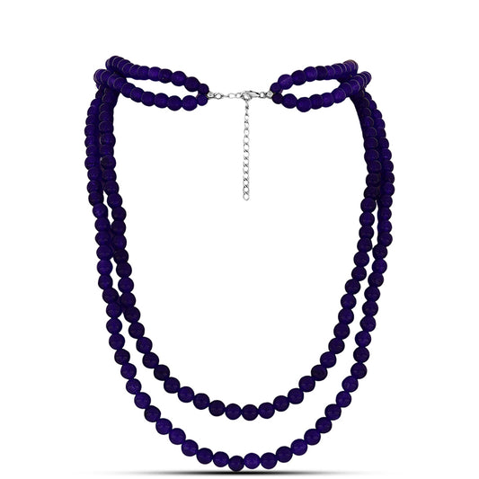 Collar de Plata con Jade Púrpura