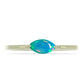 Anillo de Plata Bañada en Oro con Ópalo Azul Paraiba de Etiopía