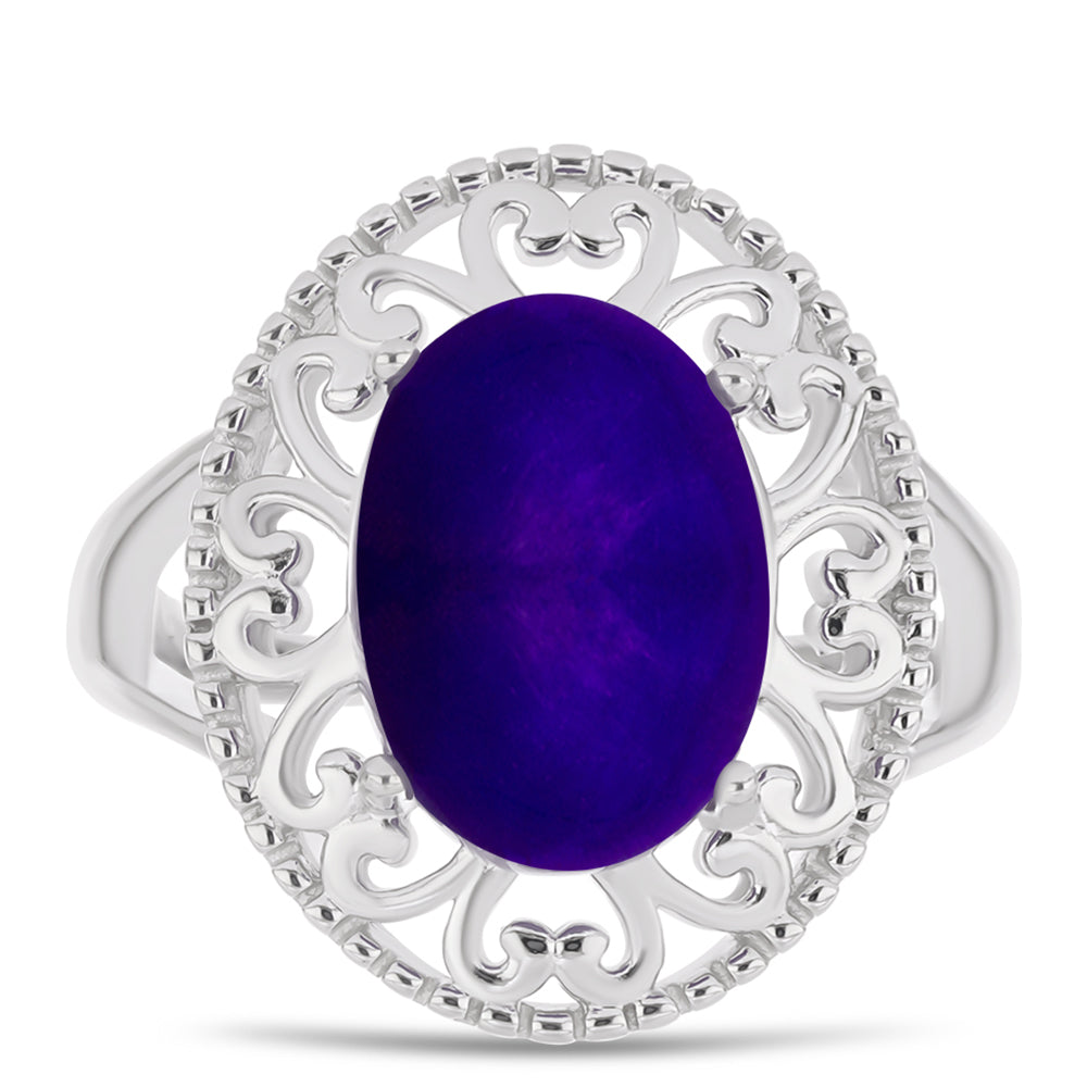 Anillo de Plata con Jade Púrpura 1 