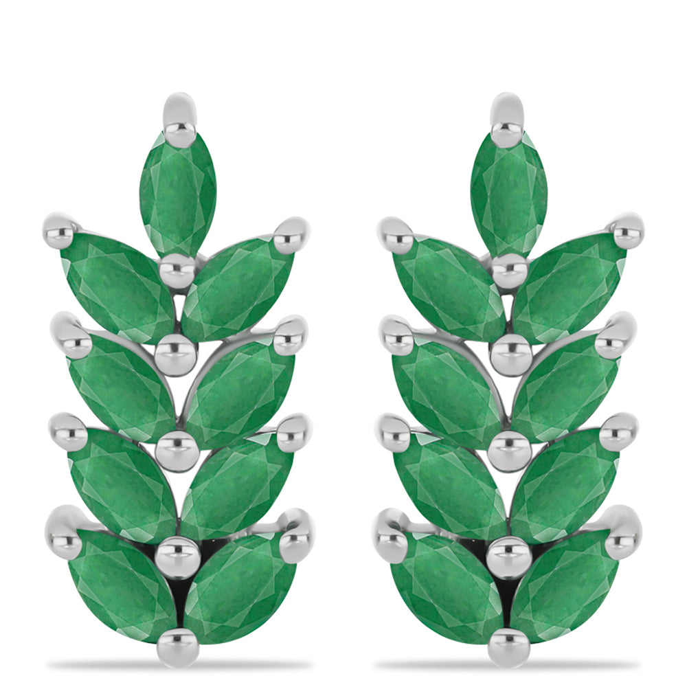 Pendientes de Plata con Esmeralda de Brasil 3 