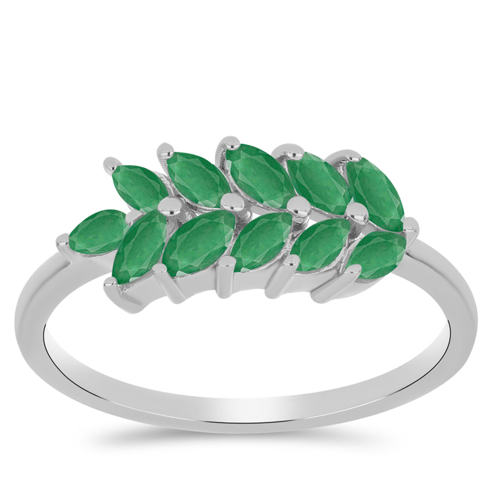 Anillo de Plata con Esmeralda de Brasil 3 
