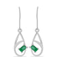 Pendientes de Plata con Esmeralda de Brasil