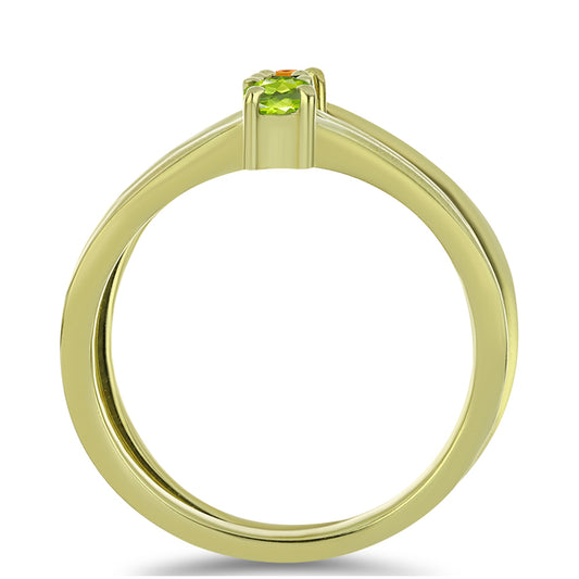 Conjunto de Plata Bañada en Oro con Zafiro Azul Australiano y Zafiro Padparadscha ( Anillo )