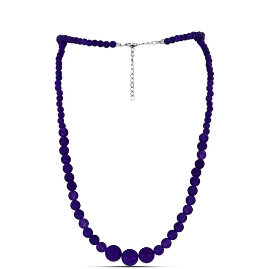 Collar de Plata con Jade Púrpura