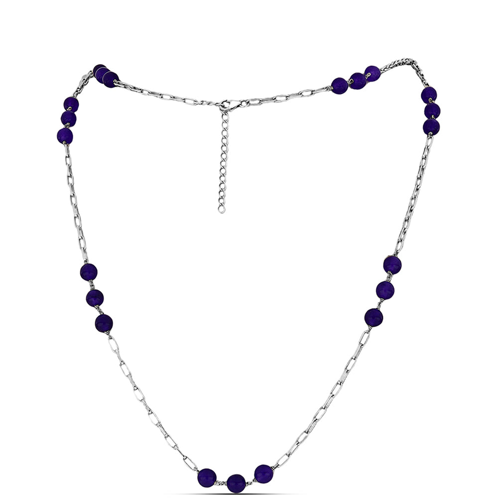 Collar de Plata con Jade Púrpura 1 