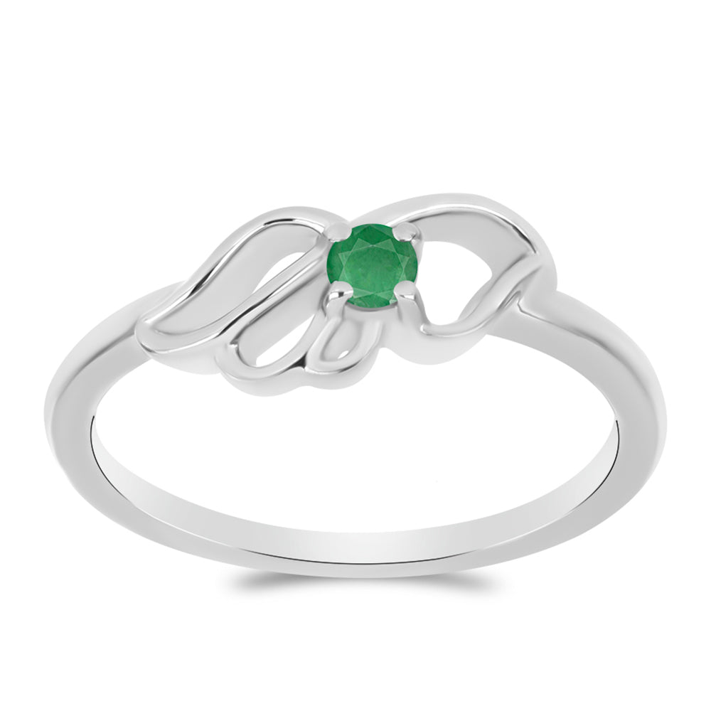 Anillo de Plata con Esmeralda de Brasil