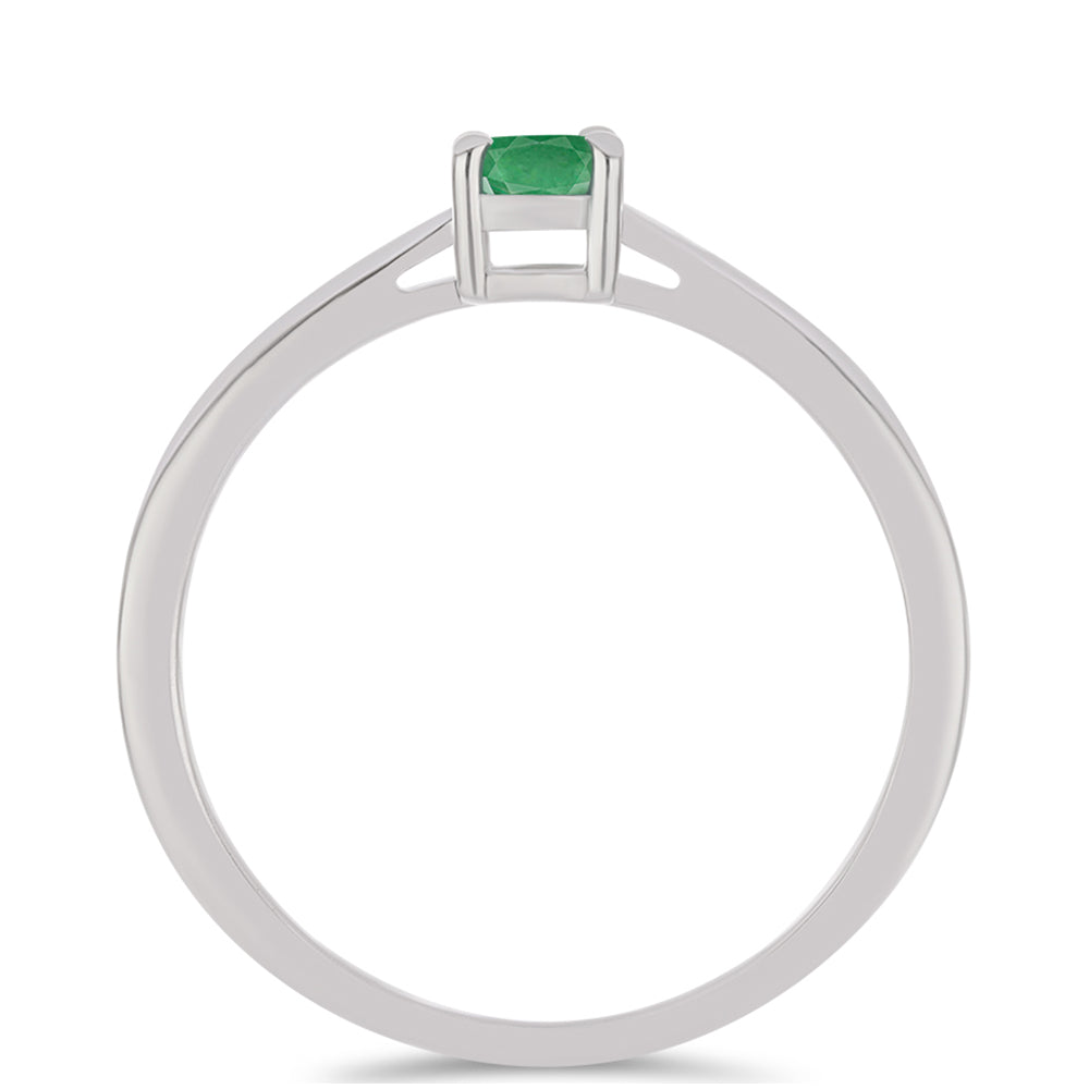 Anillo de Plata con Esmeralda de Brasil