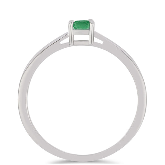 Anillo de Plata con Esmeralda de Brasil