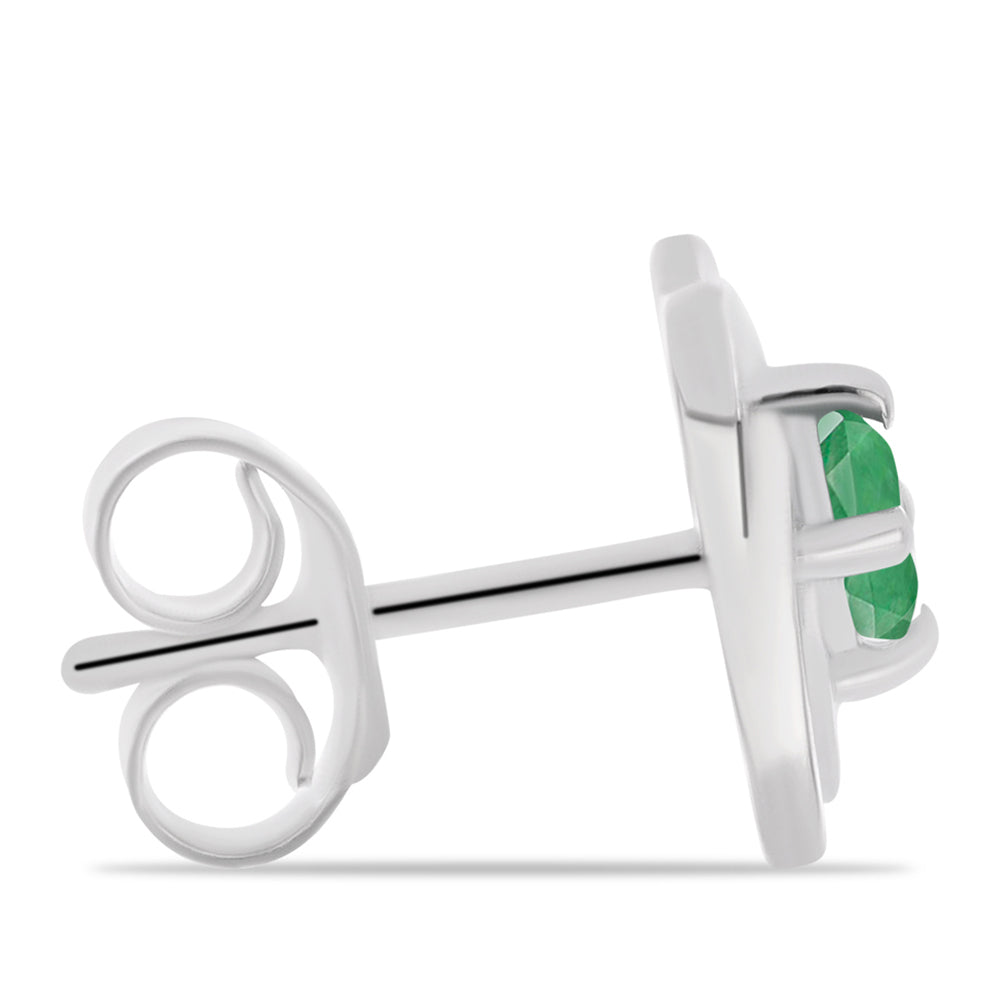 Pendientes de Plata con Esmeralda de Brasil 2 