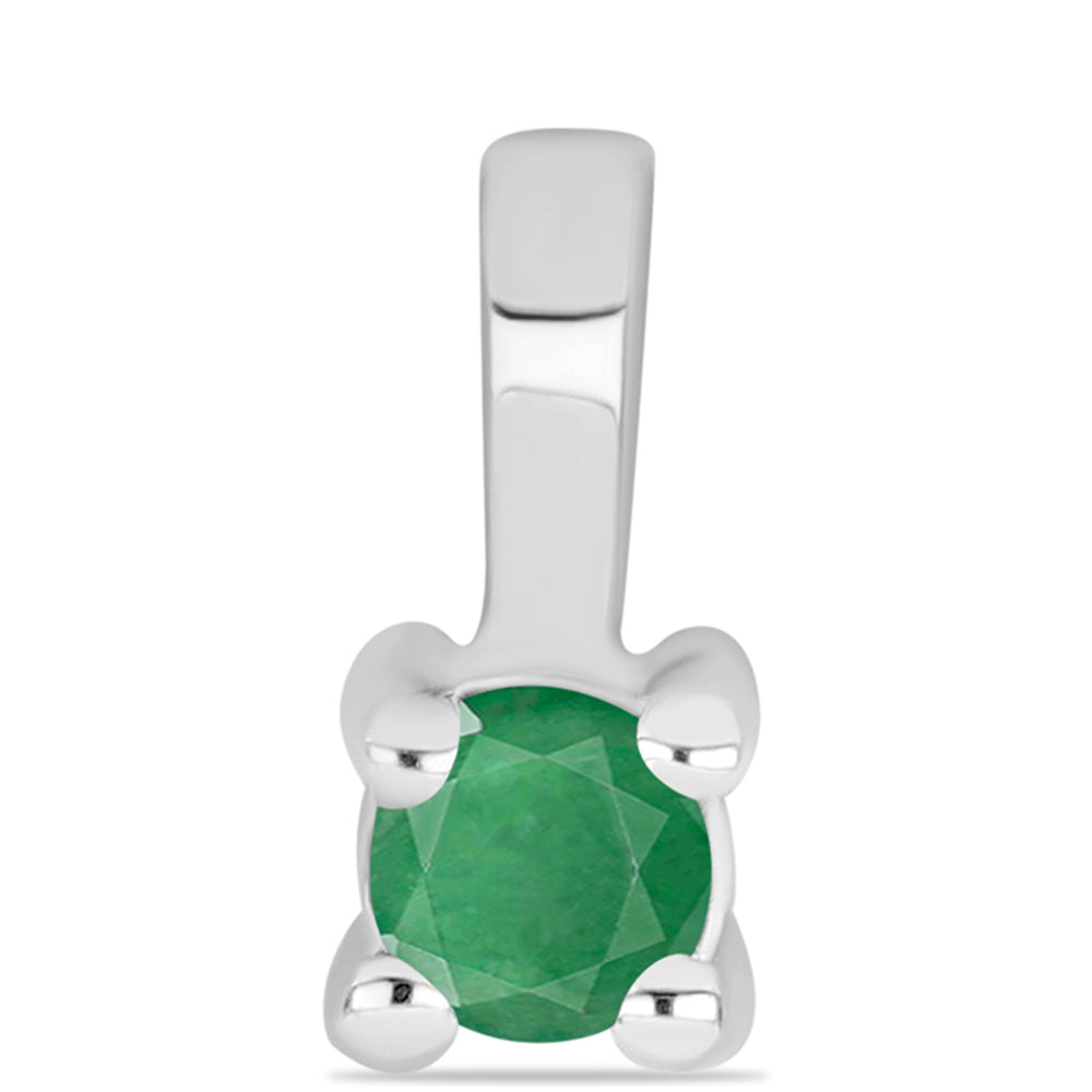 Conjunto de Plata con Esmeralda de Brasil ( Pendientes +Anillo +Colgante )