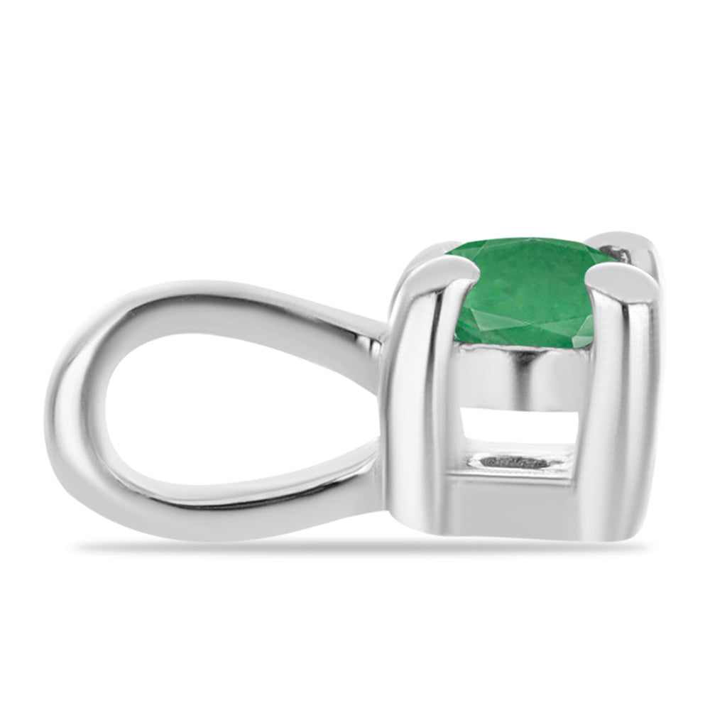 Conjunto de Plata con Esmeralda de Brasil ( Pendientes +Anillo +Colgante ) 6 