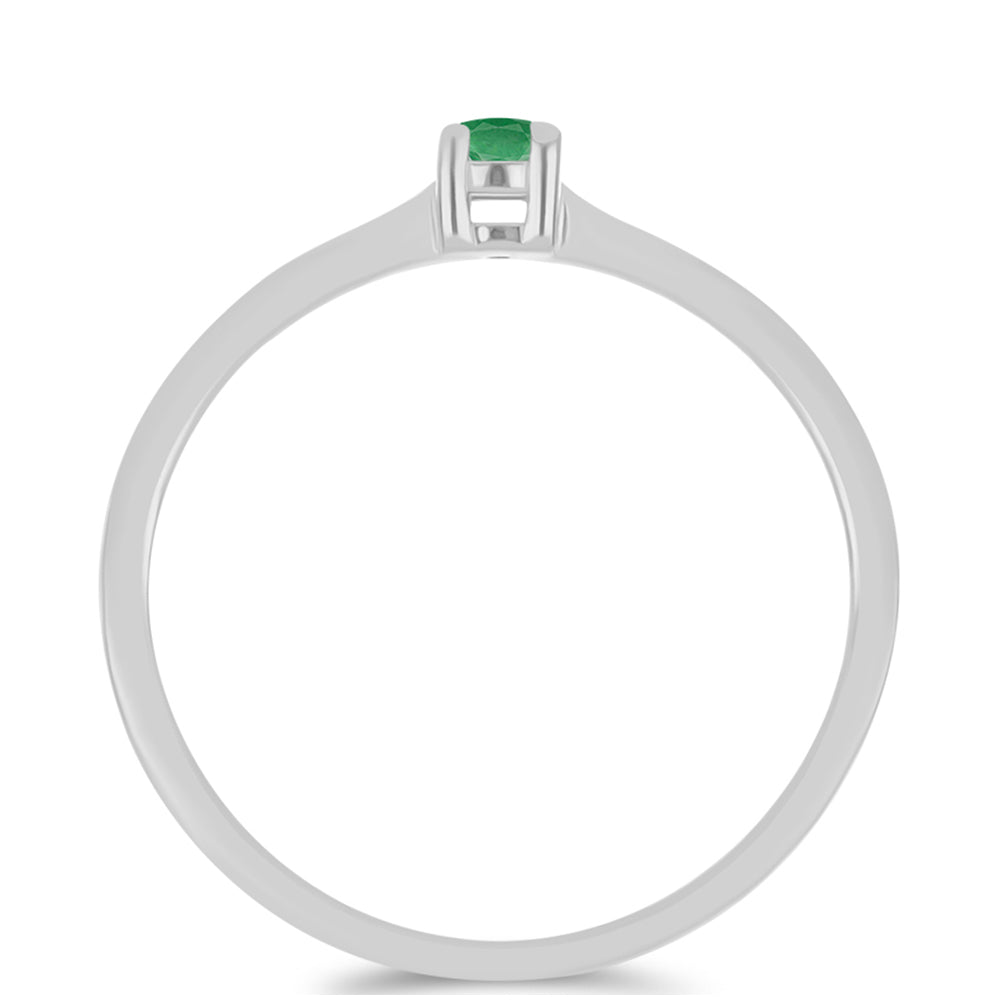 Conjunto de Plata con Esmeralda de Brasil ( Pendientes +Anillo +Colgante )