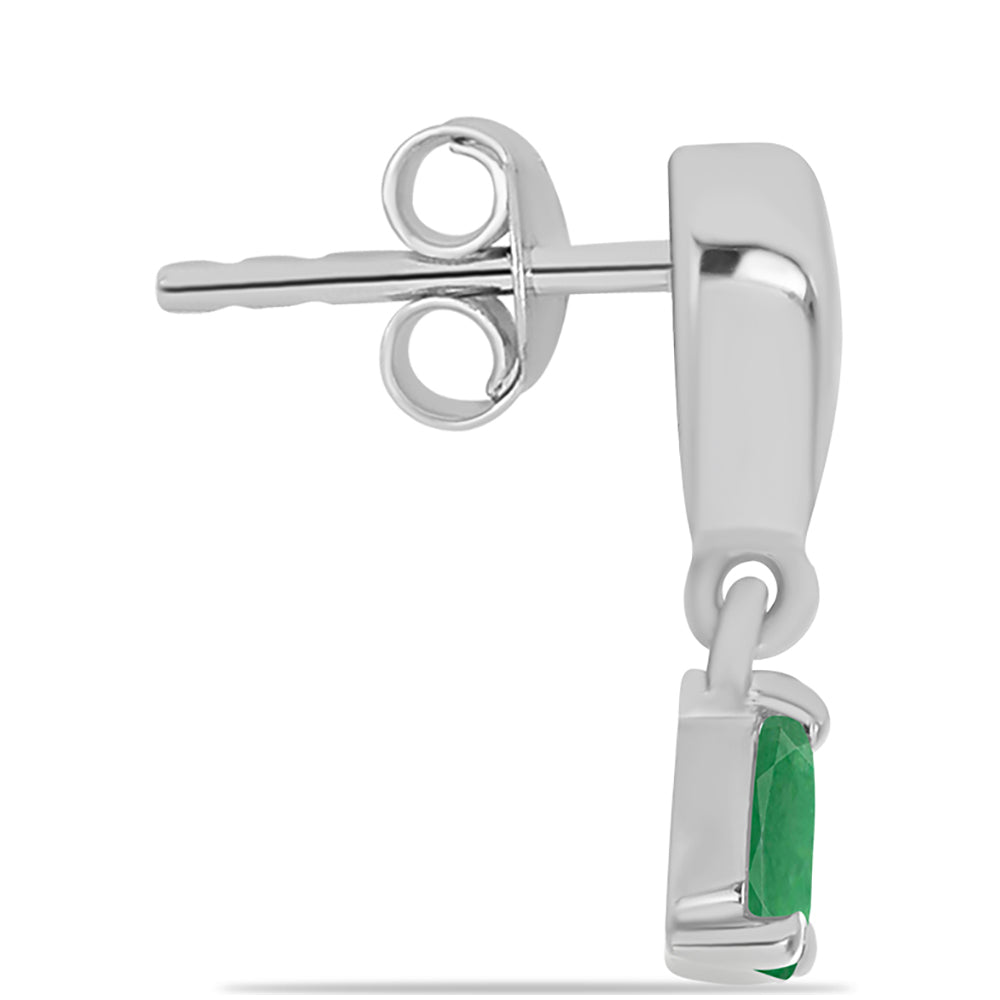 Pendientes de Plata con Esmeralda de Brasil 2 