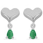Pendientes de Plata con Esmeralda de Brasil