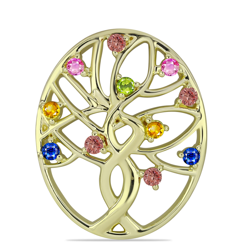 Colgante de Plata Bañada en Oro con Zafiro Arco Iris Rosebery 1 