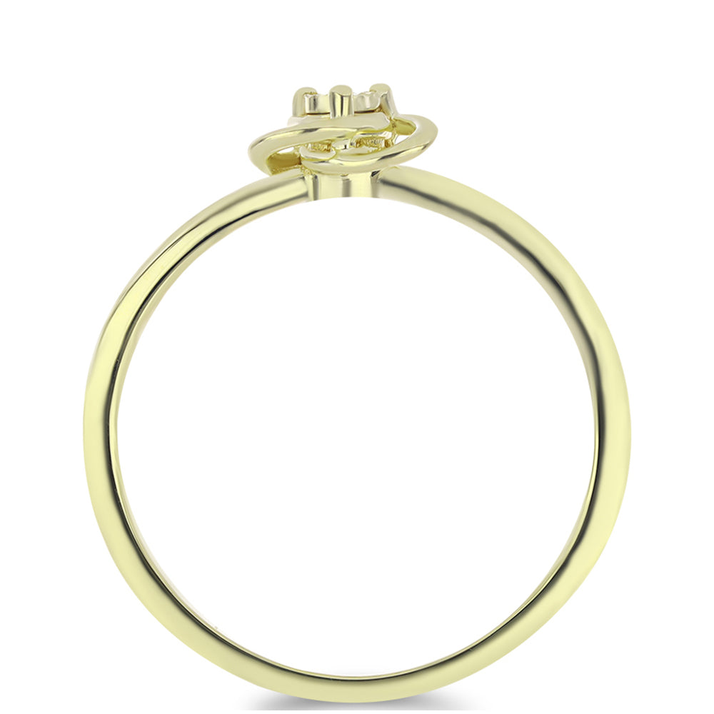 Conjunto de Plata Bañada en Oro con Diamante Rojo ( Pendientes +Anillo +Colgante )