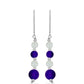 Pendientes de Plata con Jade Púrpura y Perla de Agua Dulce