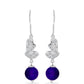 Pendientes de Plata con Jade Púrpura y Topacio Blanco