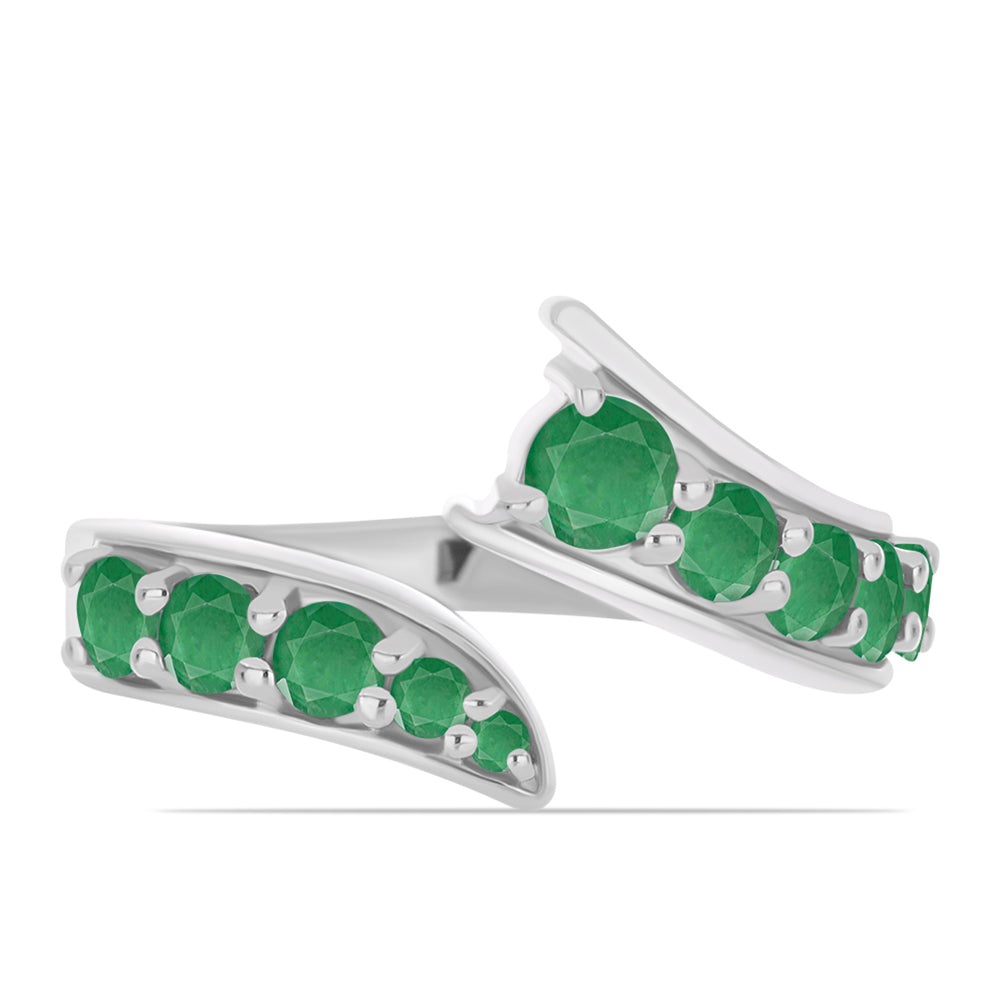 Anillo de Plata con Esmeralda de Brasil 1 