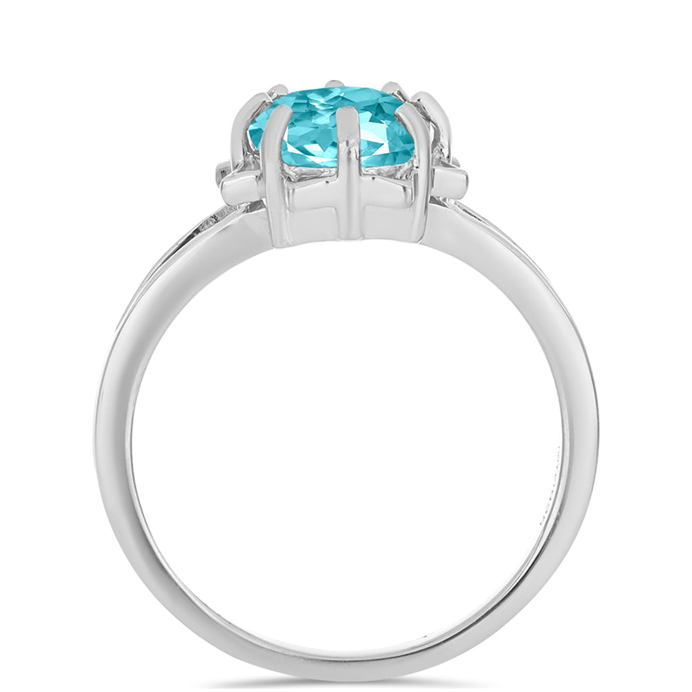 Anillo de Plata con Cuarzo Paraiba 2 