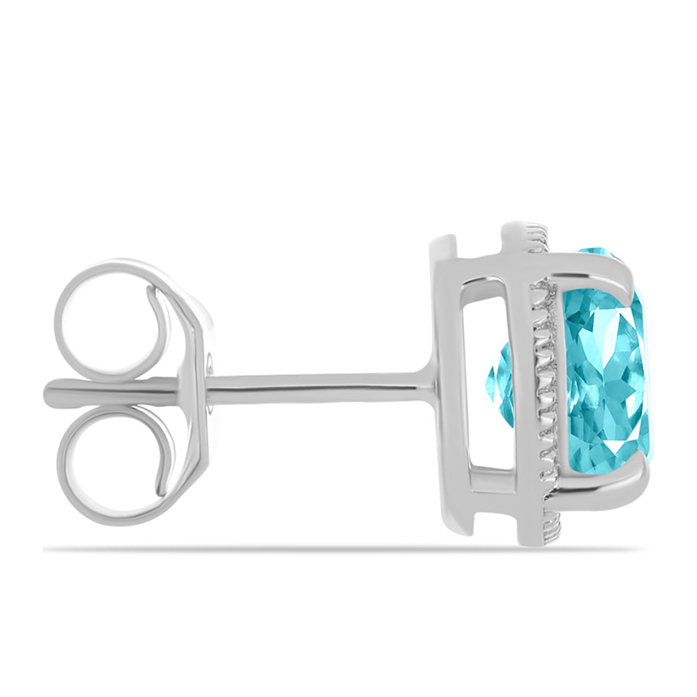 Pendientes de Plata con Cuarzo Paraiba 2 