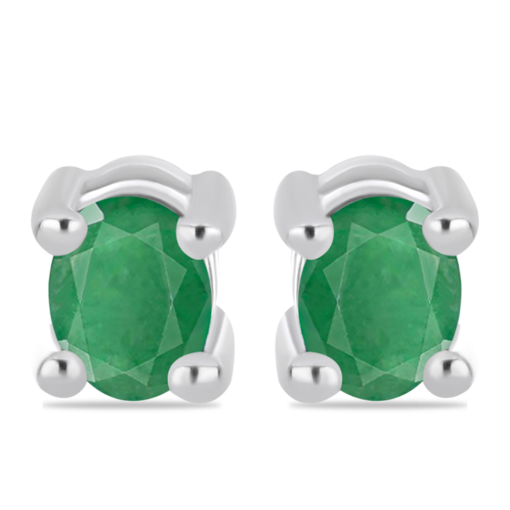 Conjunto de Plata con Rubí de Madagascar y Esmeralda de Brasil ( Pendientes ) 4 
