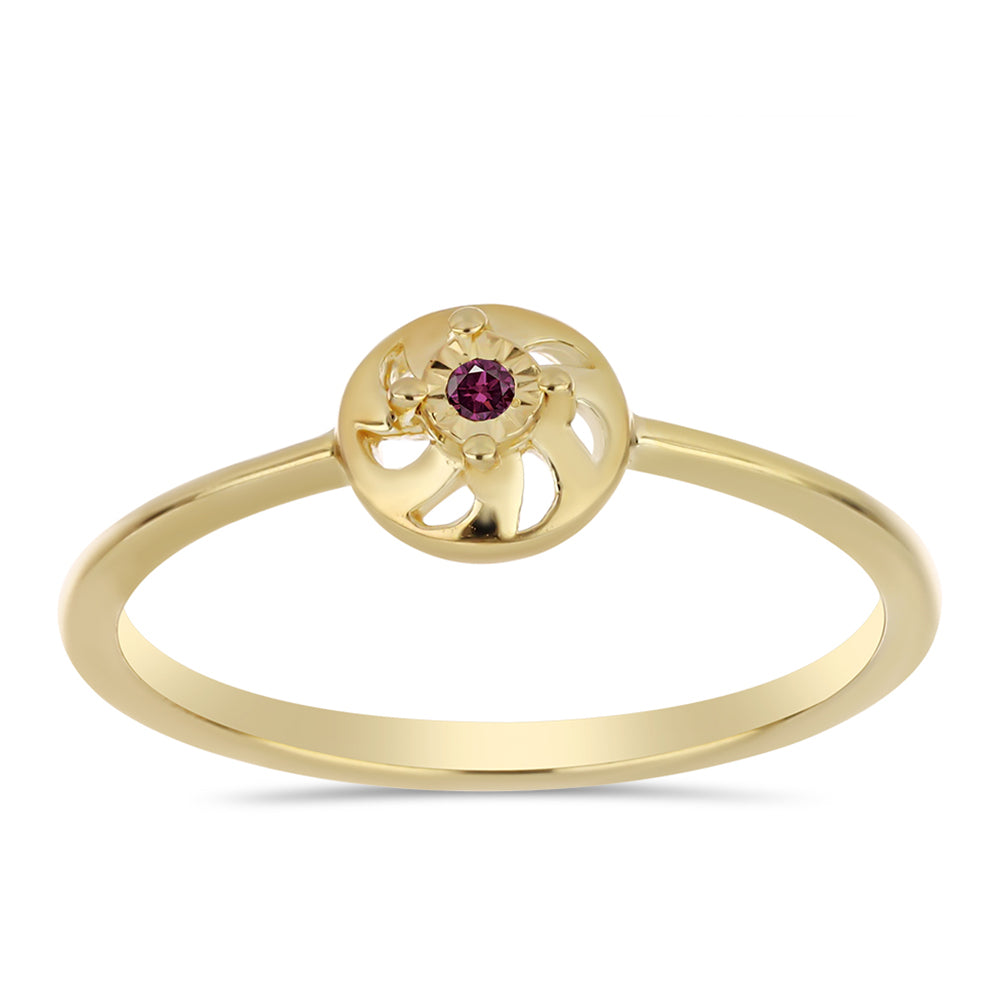 Conjunto de Plata Bañada en Oro con Diamante Púrpura ( Pendientes +Anillo +Colgante ) 8 