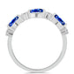Anillo de Plata con Zafiro Azul Australiano y Topacio Blanco