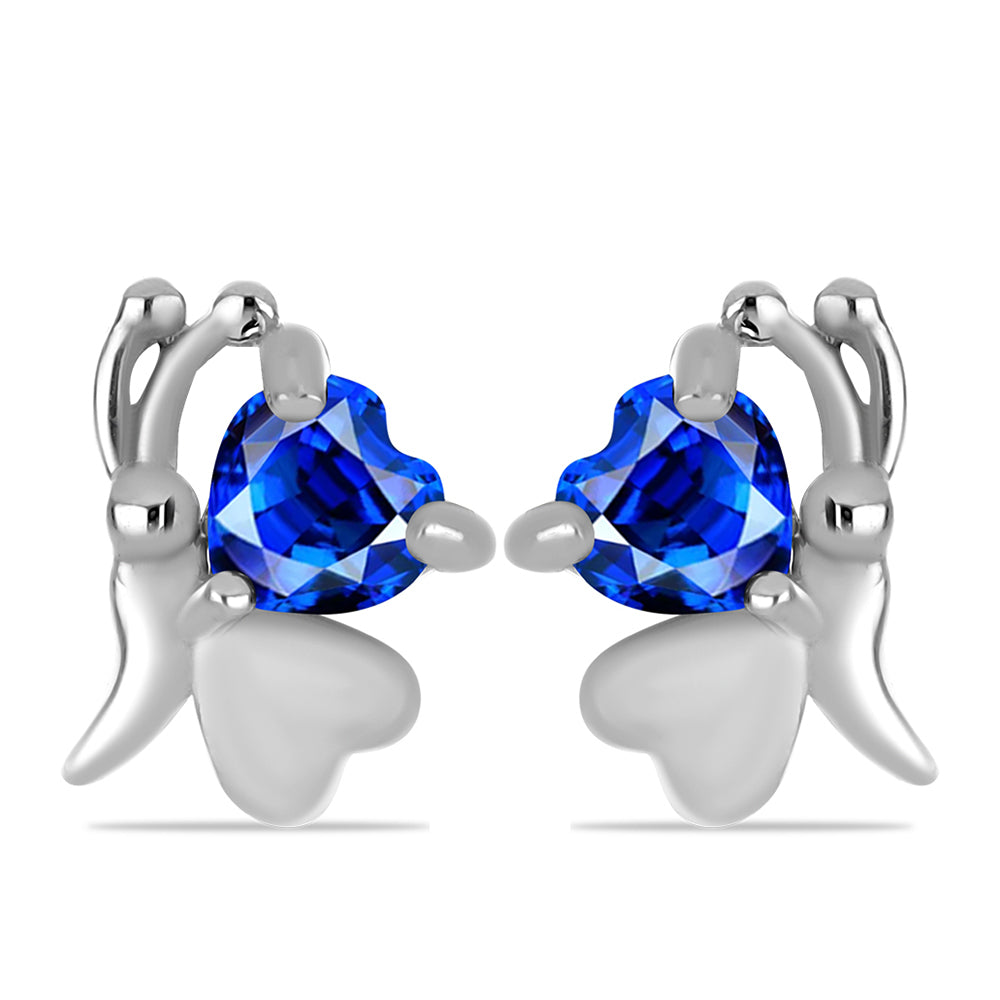 Pendientes de Plata con Zafiro Azul Australiano 1 