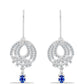 Pendientes de Plata con Zafiro Azul Australiano y Topacio Blanco