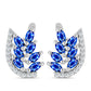 Pendientes de Plata con Zafiro Azul Australiano y Topacio Blanco