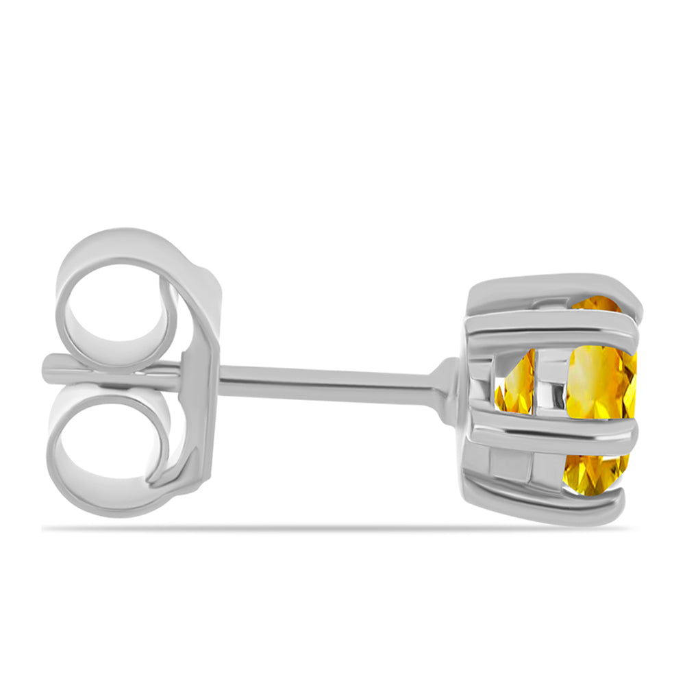 Conjunto de Plata con Citrino de los Montes Urales ( Pendientes +Anillo )