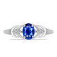 Anillo de Plata con Zafiro Azul Australiano y Topacio Blanco