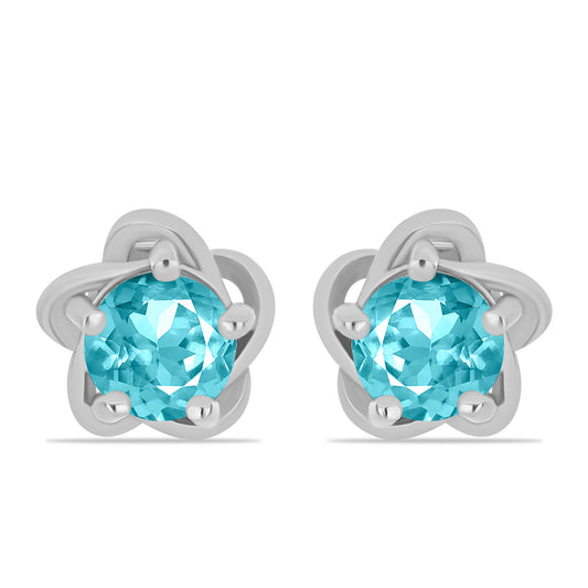 Conjunto de Plata con Cuarzo Paraiba ( Pendientes +Anillo +Colgante )