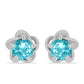 Conjunto de Plata con Cuarzo Paraiba ( Pendientes +Anillo +Colgante )