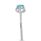 Conjunto de Plata con Cuarzo Paraiba ( Pendientes +Anillo +Colgante )